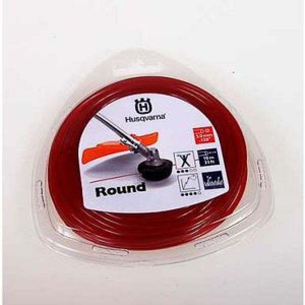 Μεσινέζα Husqvarna βασικού τύπου ROUND κόκκινη 3.0mm x 10m