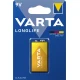 Μπαταρία αλκαλική πλακέ Varta Longlife 9v 4122
