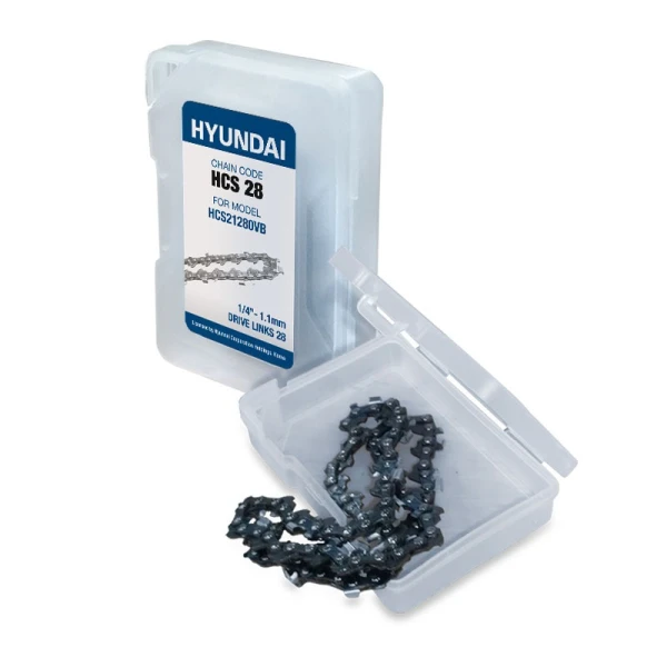 Αλυσίδα HYUNDAI HSC28 για mini επαναφορτιζόμενα αλυσοπρίονα κλαδέματος με λάμα 4" HYUNDAI HCS 21280VB 1/4"LP-.043"-1.1mm - 28 οδηγοί 
