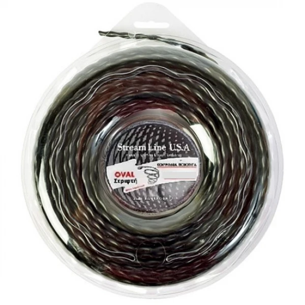 Μεσινέζα Stream Line U.S.A oval μαύρη στριφτή 3.0mm x 44m