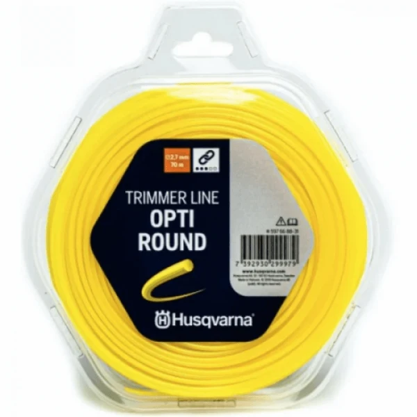 Μεσινέζα Husqvarna βασικού τύπου στρογγυλή OPTI ROUND κίτρινη 2.7mm x 70m